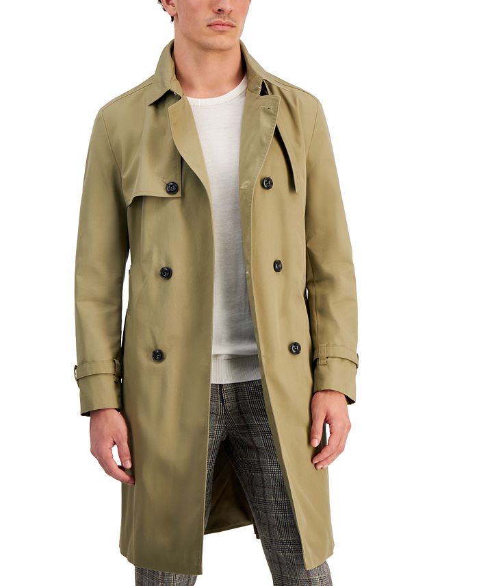 HUGO Men's Regular-Fit Beige Raincoat - Macy's