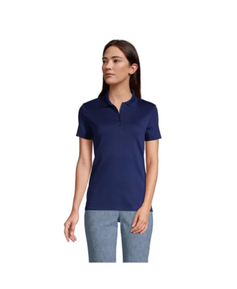 Women's Supima Cotton Polo Shirt - Deep sea navy