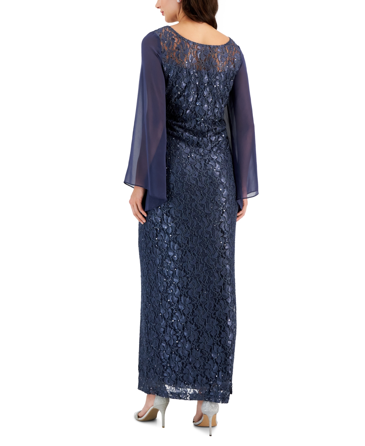 Connected Women's Sequined-Lace Maxi Dress