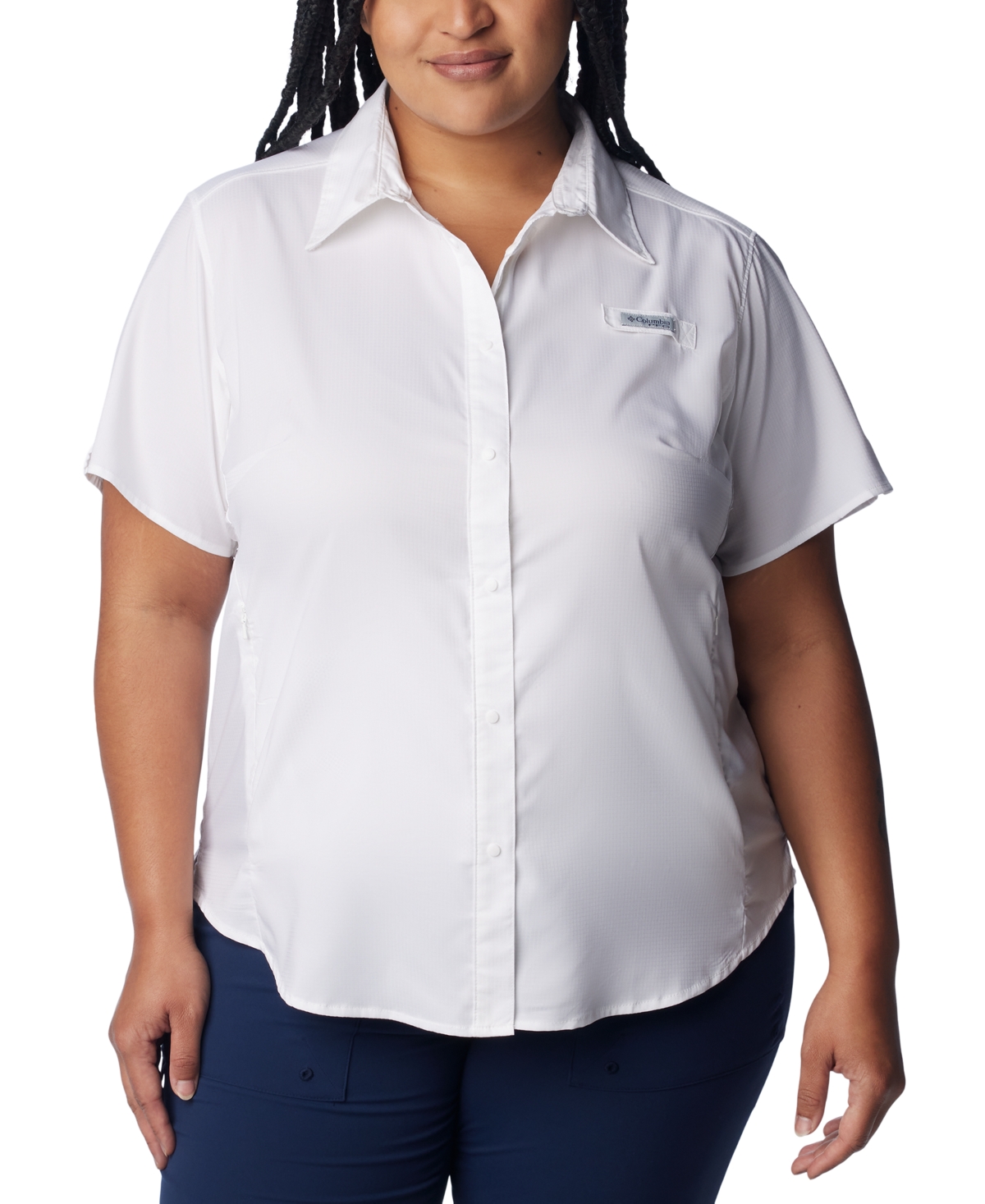 Plus Size Tamiami Ii Short-Sleeve Shirt - White Cap