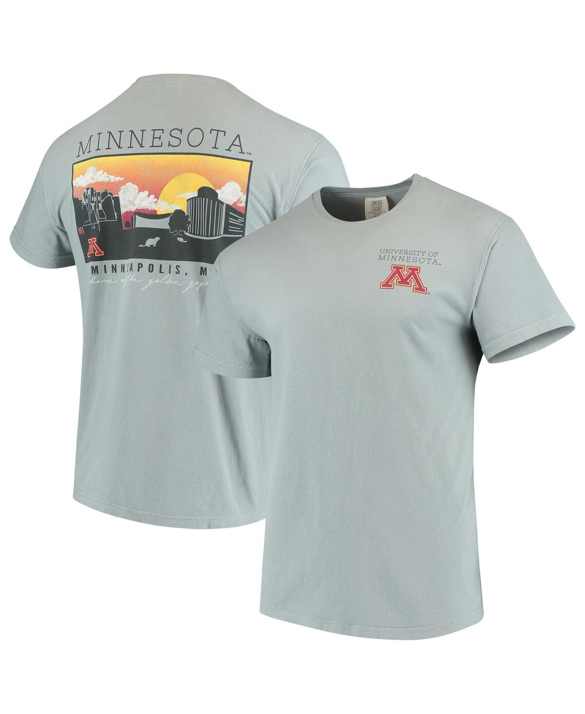 Men's Gray Minnesota Golden Gophers Team Comfort Colors Campus Scenery T-shirt - Gray