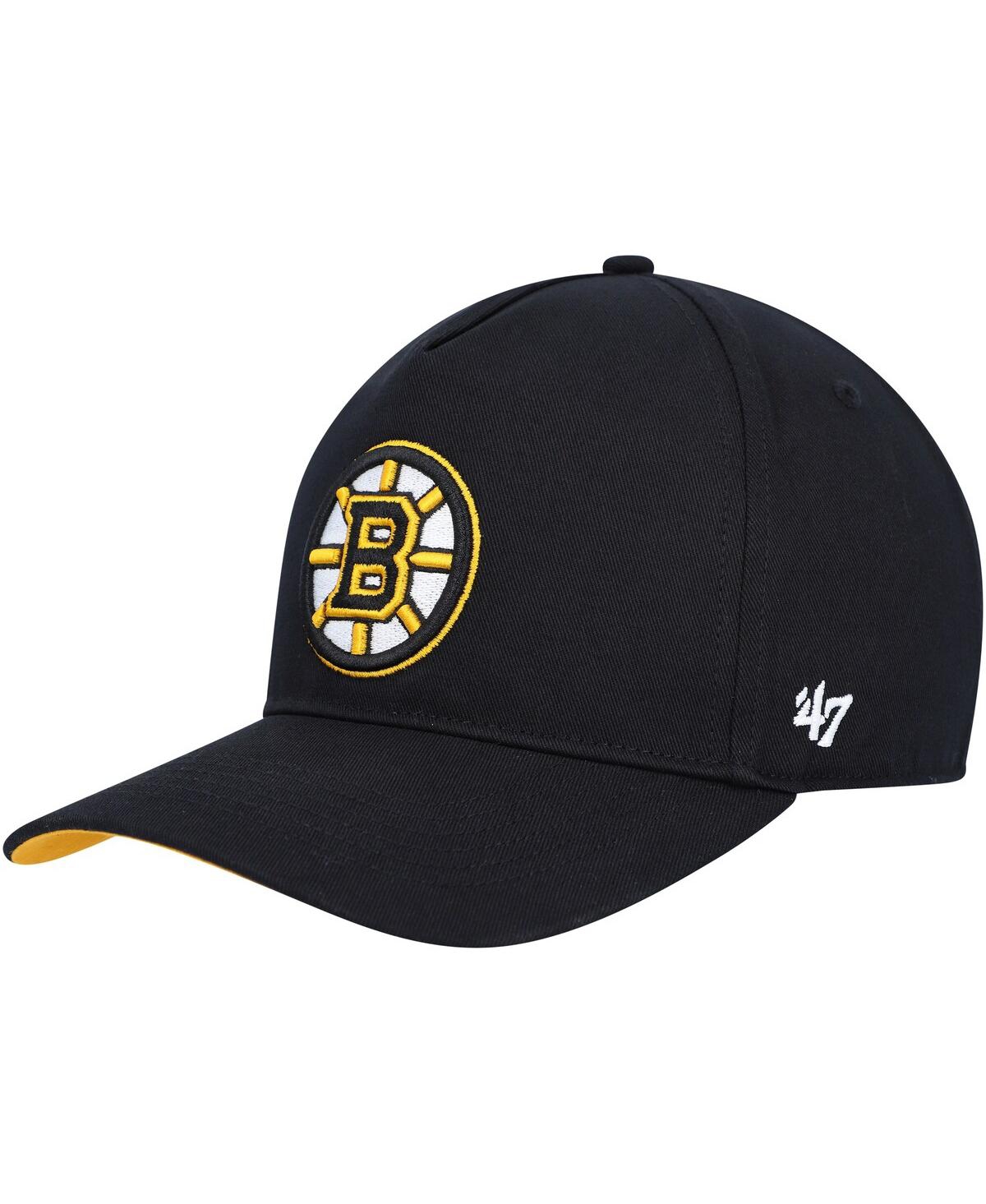 47 Brand Men's ' Black Boston Bruins Primary Hitch Snapback Hat In Black