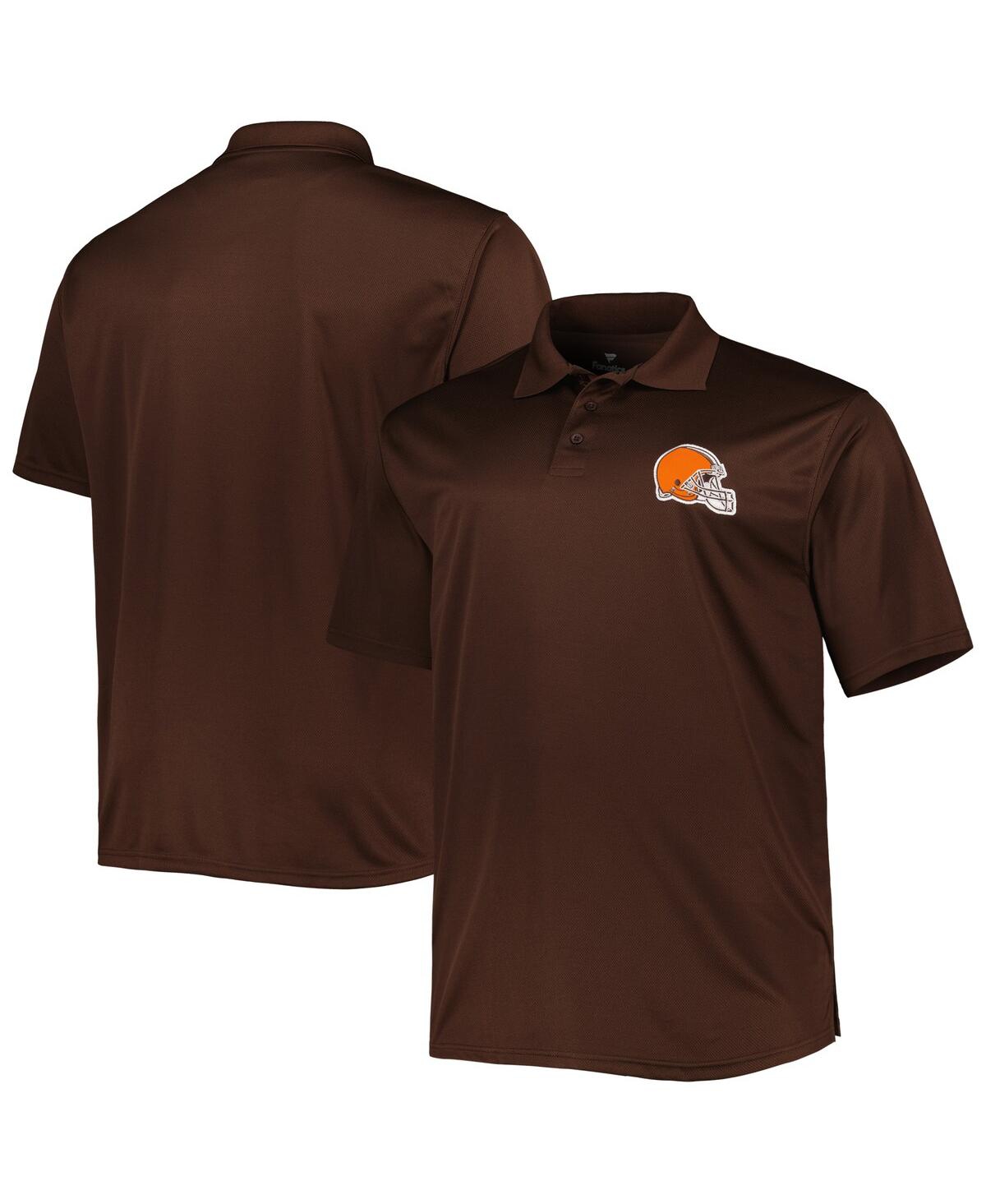 Shop Fanatics Men's Brown Cleveland Browns Big And Tall Birdseye Polo Shirt