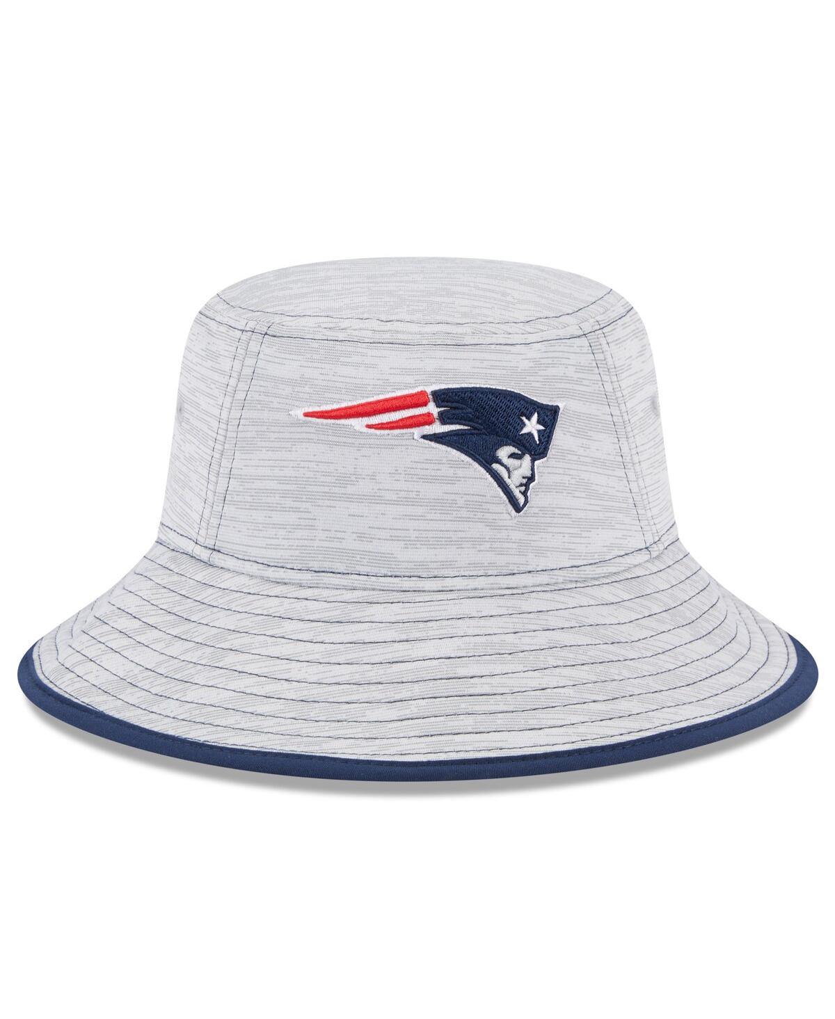 Shop New Era Men's  Gray New England Patriots Game Bucket Hat