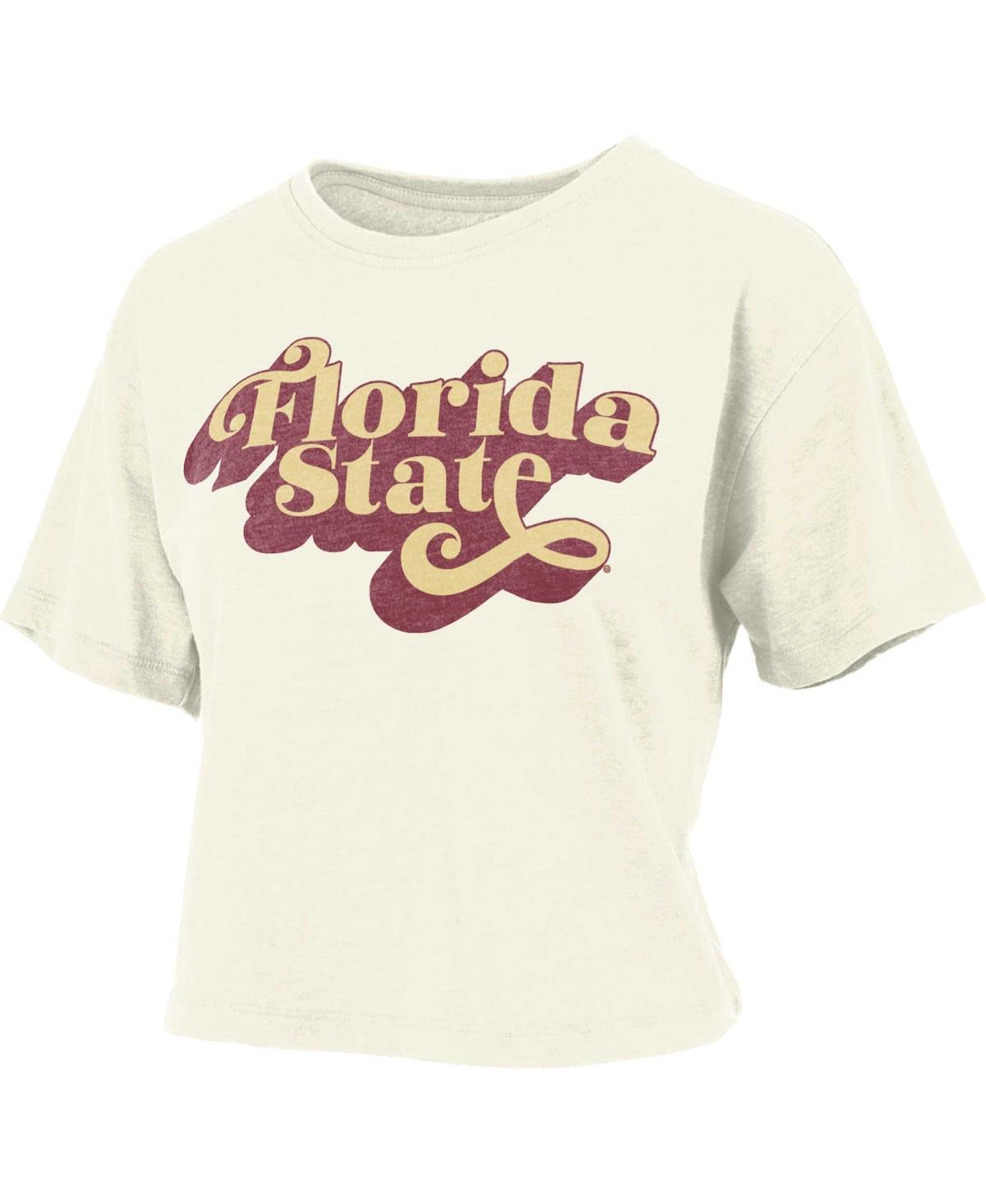 Shop Pressbox Women's  White Florida State Seminoles Vintage-like Easy T-shirt