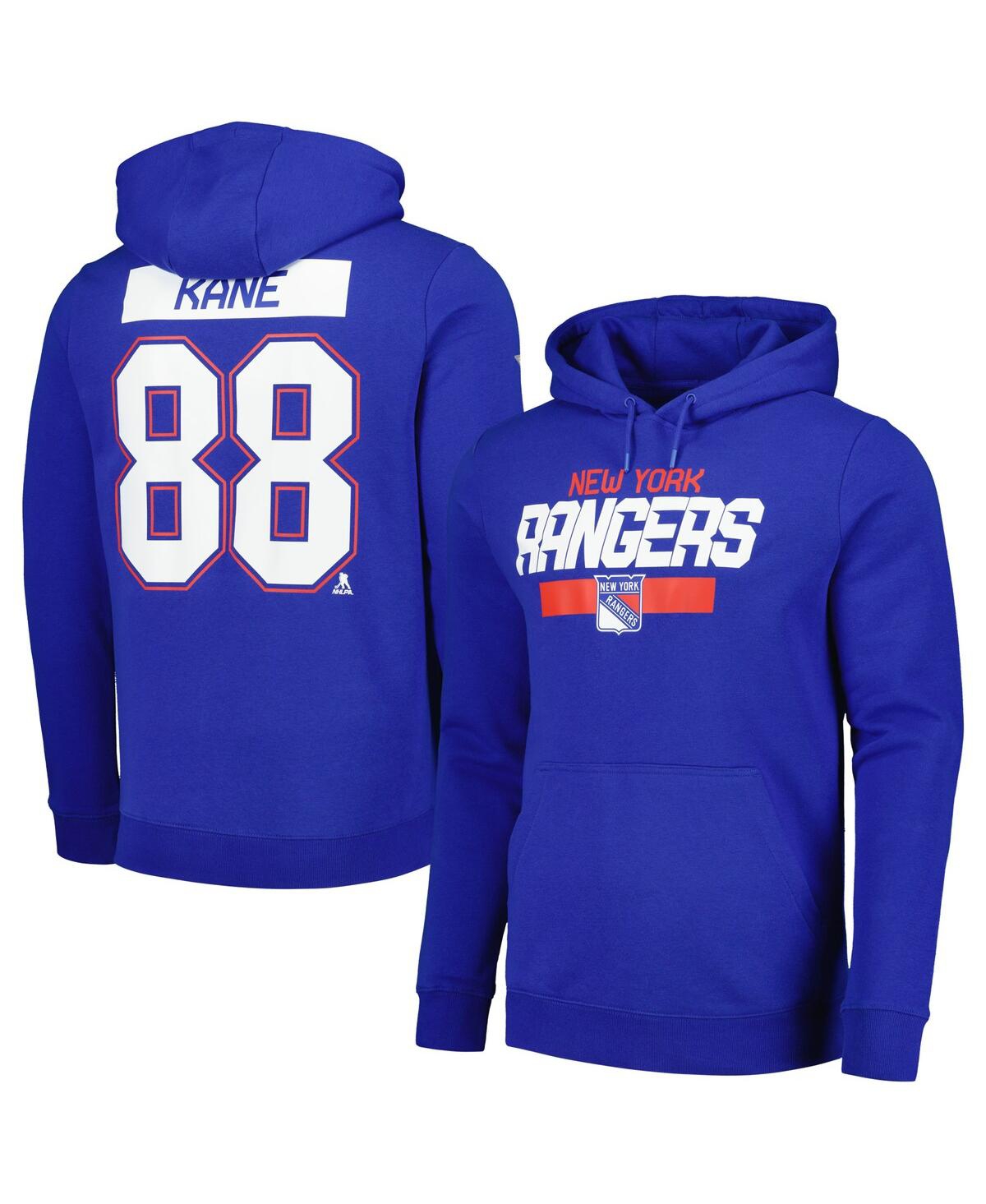 Men's LevelWear Patrick Kane Blue New York Rangers Name and Number Pullover Hoodie - Blue