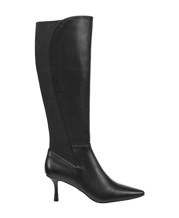 French Connection Women's Logan Leather Pointed Toe Straight Boots - Macy's