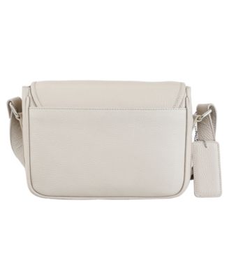 Pebbled Collection Kimberly Leather Flap Closure Handbag