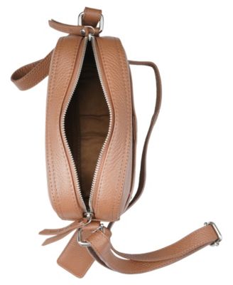 Pebbled Collection Clara Leather Small Crossbody Bag