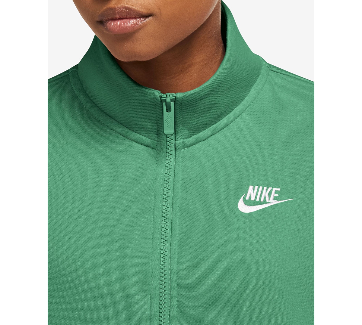 Nike Women's Sportswear Club Fleece 1/2-Zip Sweatshirt -white