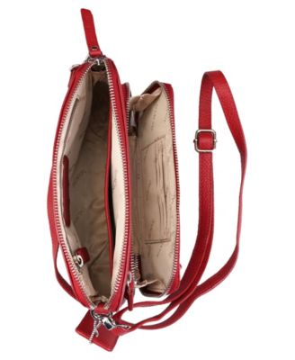 Pebbled Collection Valerie Leather Mini Crossbody Bag