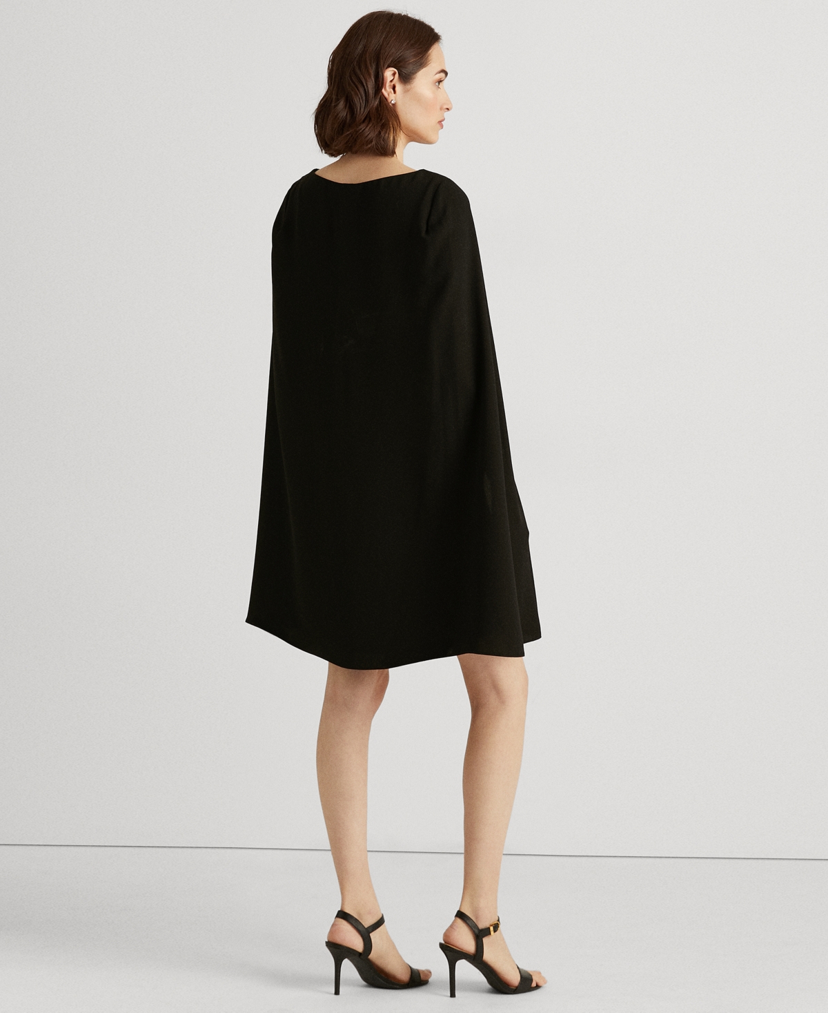 RALPH LAUREN WOMEN'S GEORGETTE CAPE DRESS 