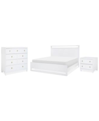 Summerland 3pc Bedroom Set (California King Panel Bed, Chest, Nightstand)
