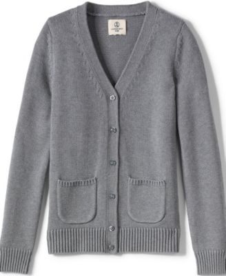 Girls School Uniform Cotton Modal Button Front Cardigan Sweater