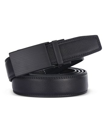 Gallery Seven Men's Brushed Accent Leather Ratchet Belt - Macy's