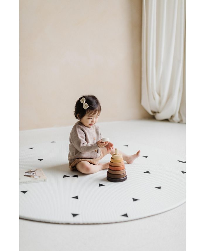 Little Bot Ofie Round Mat, Triangle + Zen line, baby play mat Macy's