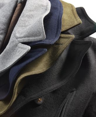 Men's Classic Fit Double-Breasted Wool Blend Peacoats