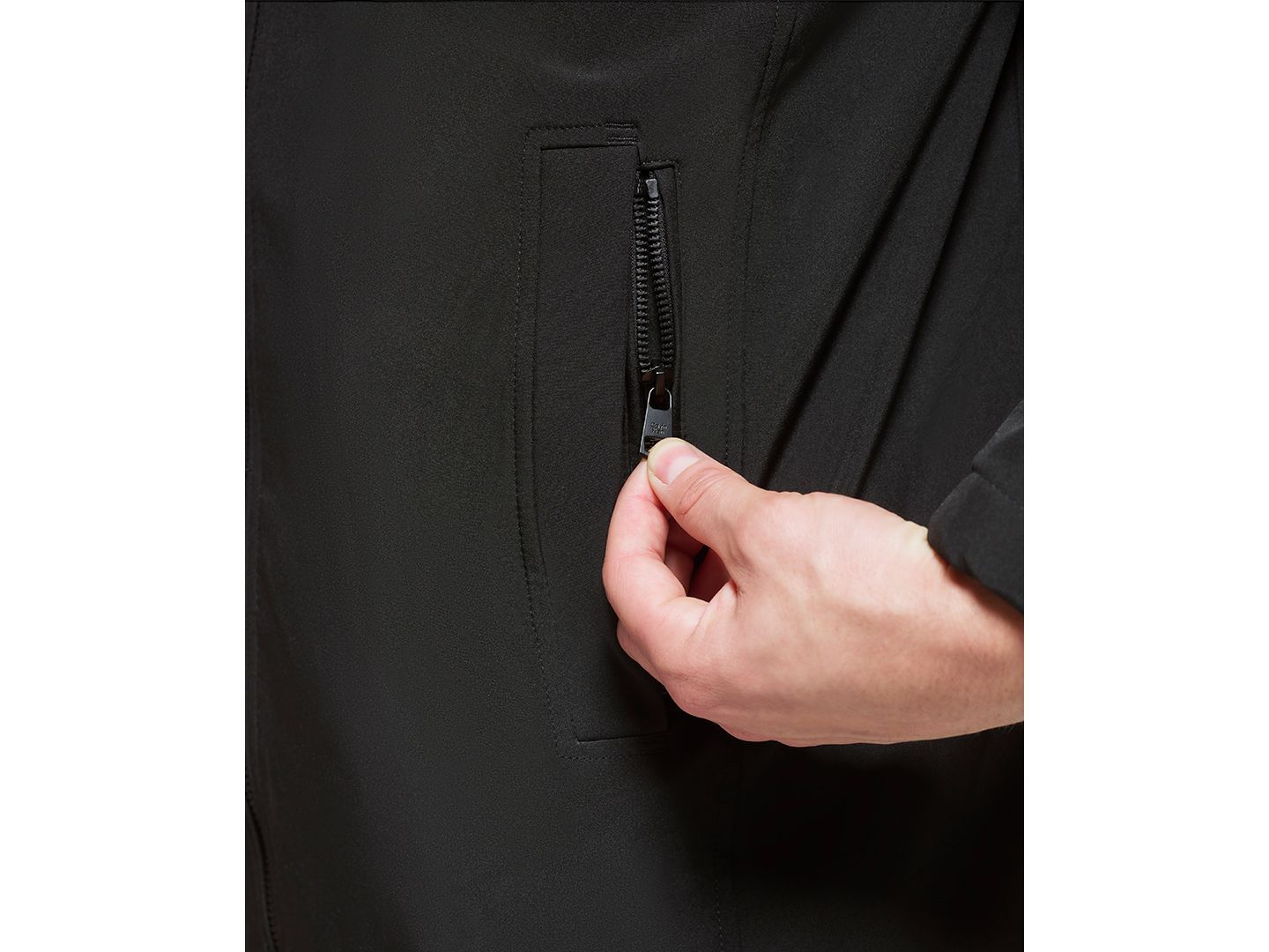 Мужская куртка Calvin Klein Infinite Stretch With Polar Fleece Lined Bib, цвет: Чёрный — фото 5