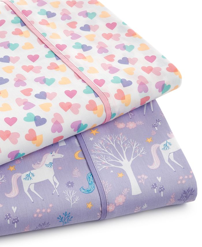 Charter Club Kids Unicorns 3Pc. Cotton Sheet Set, Twin, Created for