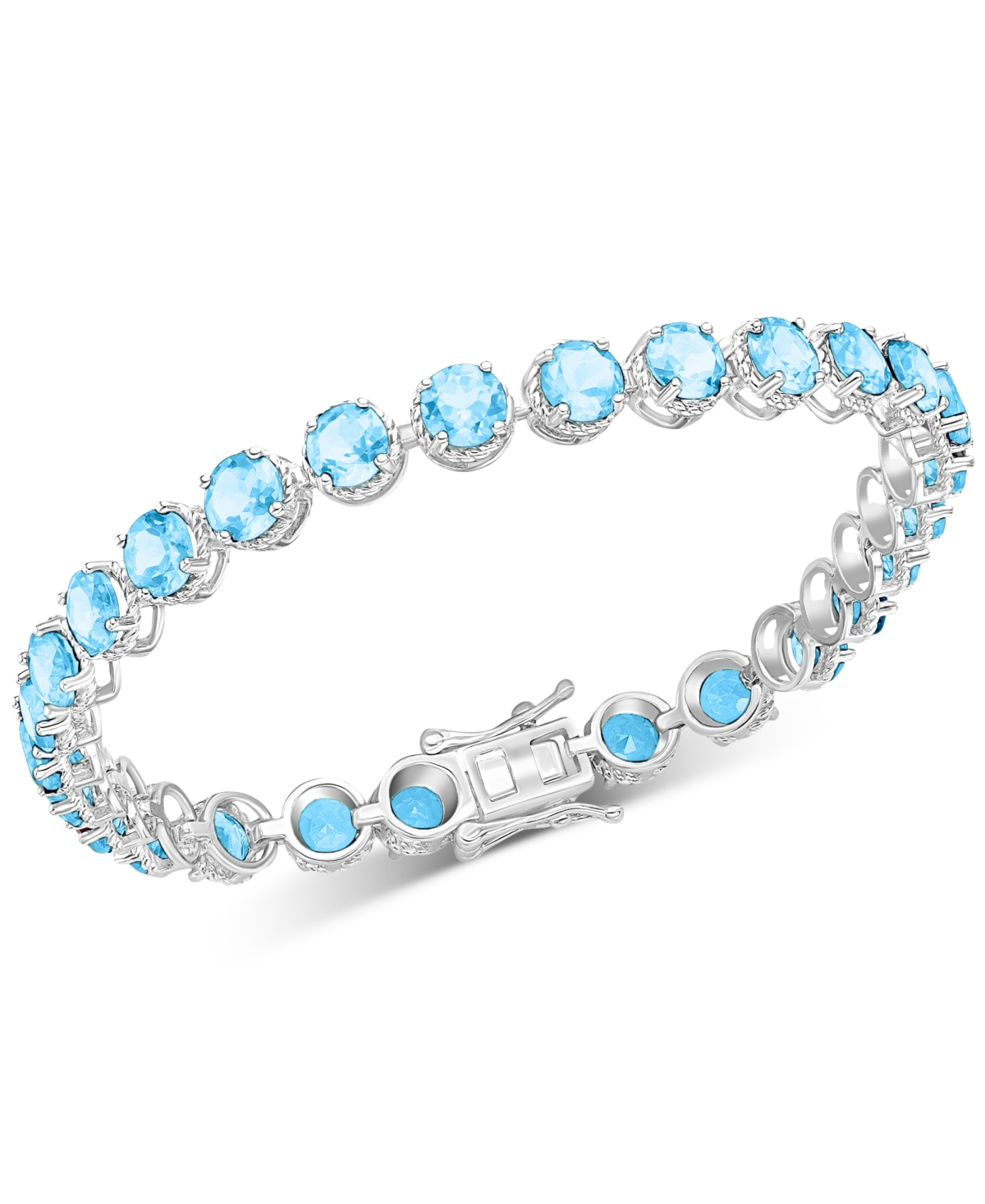 Amethyst Tennis Bracelet (12-3/4 ct. t.w.) in Sterling Silver (Also in Garnet, & Citrine) - Sky Blue Topaz