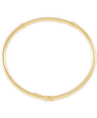 Glitter Polished Bypass Bangle Bracelet in 10k Gold