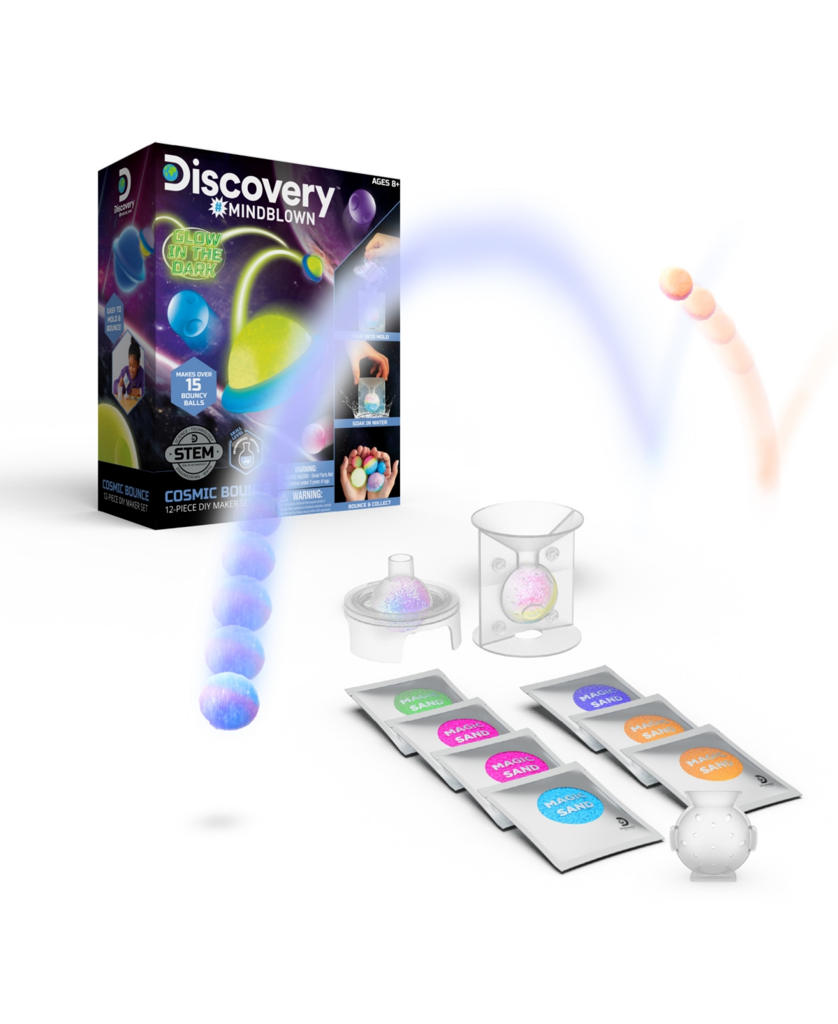 Discovery Mindblown Kids' 12-piece Cosmic Bounce Diy Maker Set In Open Miscellaneous