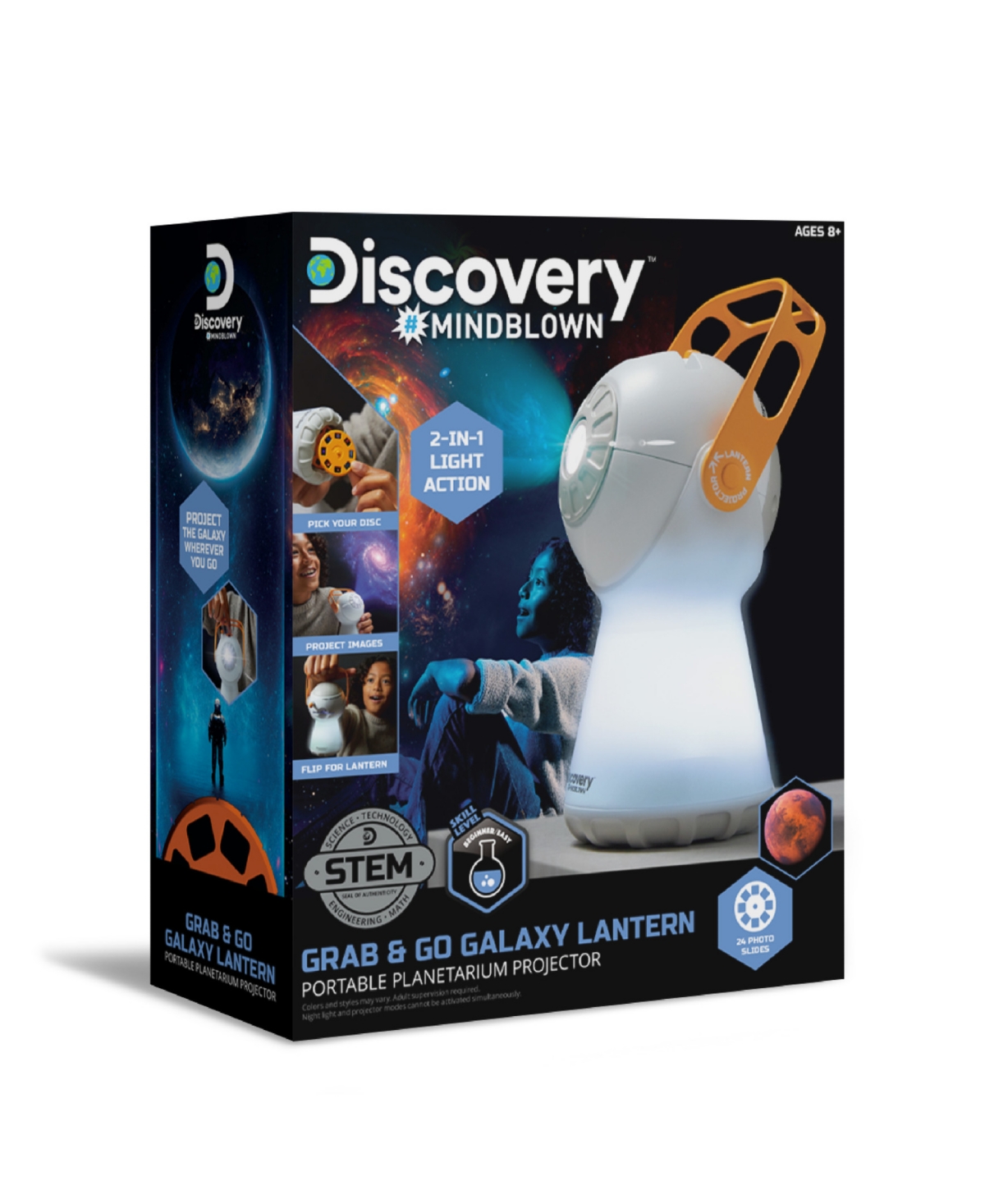 Discovery Mindblown Galaxy Lantern Portable Planetarium Projector In Open Miscellaneous
