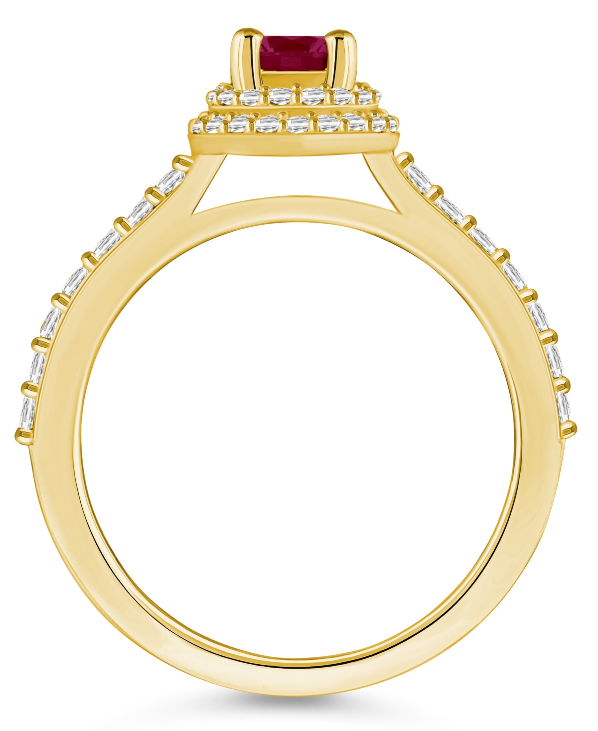 Macy's Ruby (5/8 Ct. t.w.) and Diamond (1/2 Ct. t.w.) Halo Ring