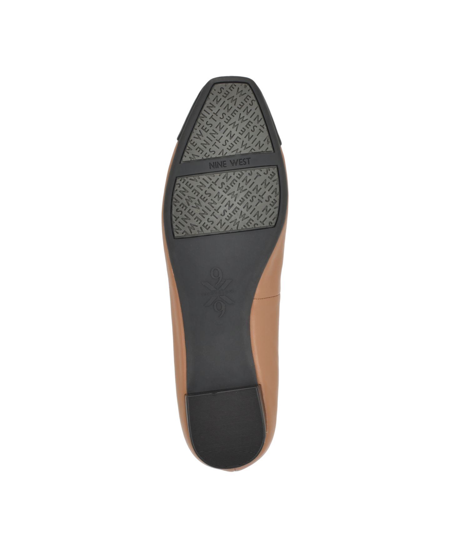 Женские балетки Nine West Ollin 9X9 Slip-On Square Toe Dress Flats, цвет: Коричневый кожаный разноцветный — фото 5