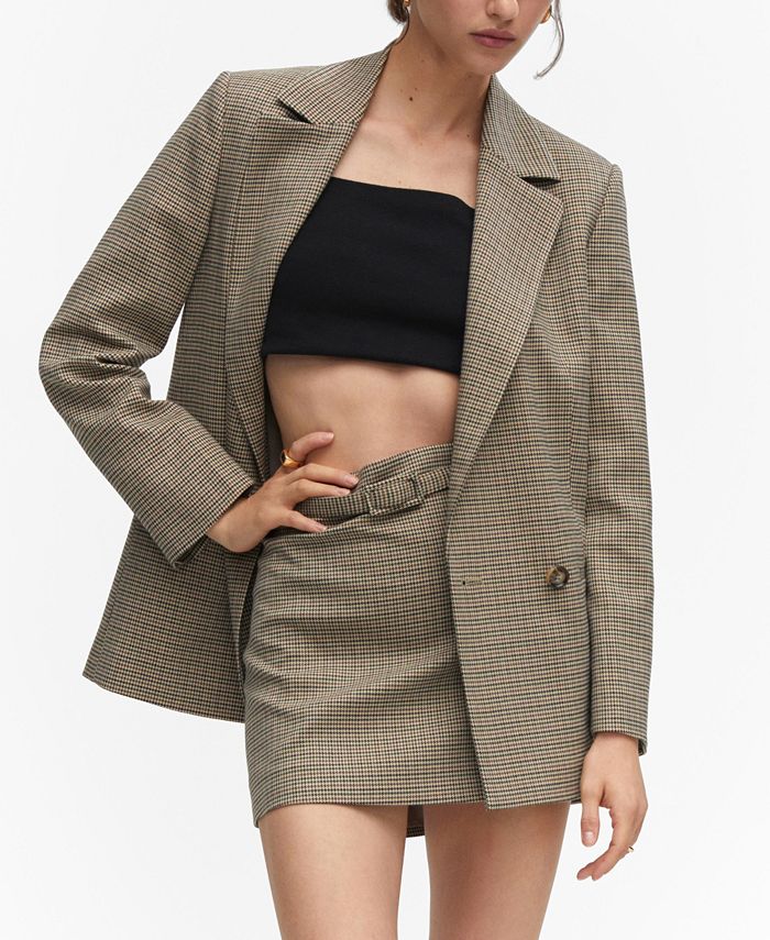 MANGO Women s Cross Button Blazer Macy s