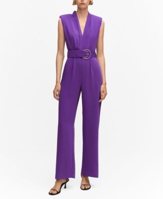 MANGO Women s Belt Long Jumpsuit Macy s