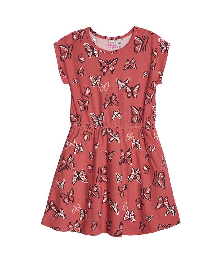 Epic Threads Little Girls All Over Butterfly Print Dress With Pockets ...
