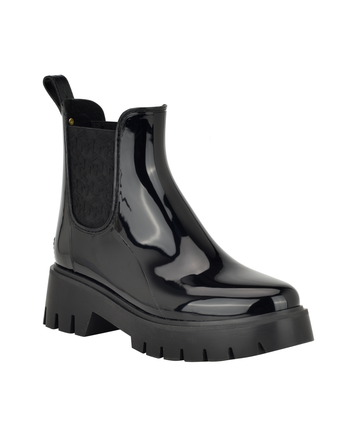 Tommy Hilfiger Women's Dipit Lug Sole Chelsea Rain Boots In Black