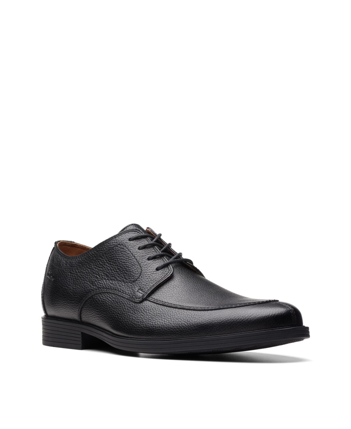 Обувь Clarks Men's Collection Whiddon Apron Oxford Dress Shoes, цвет: Чёрный кожаный — фото 1