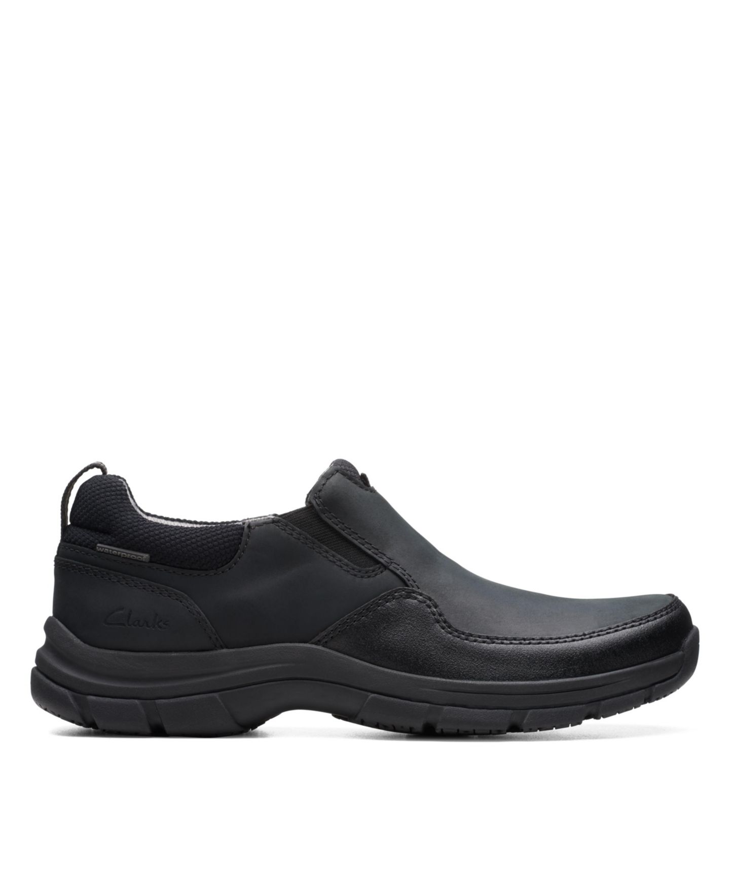 Мужские туфли Clarks Collection Walpath Step Leather Slip On, цвет: Чёрный кожаный — фото 2