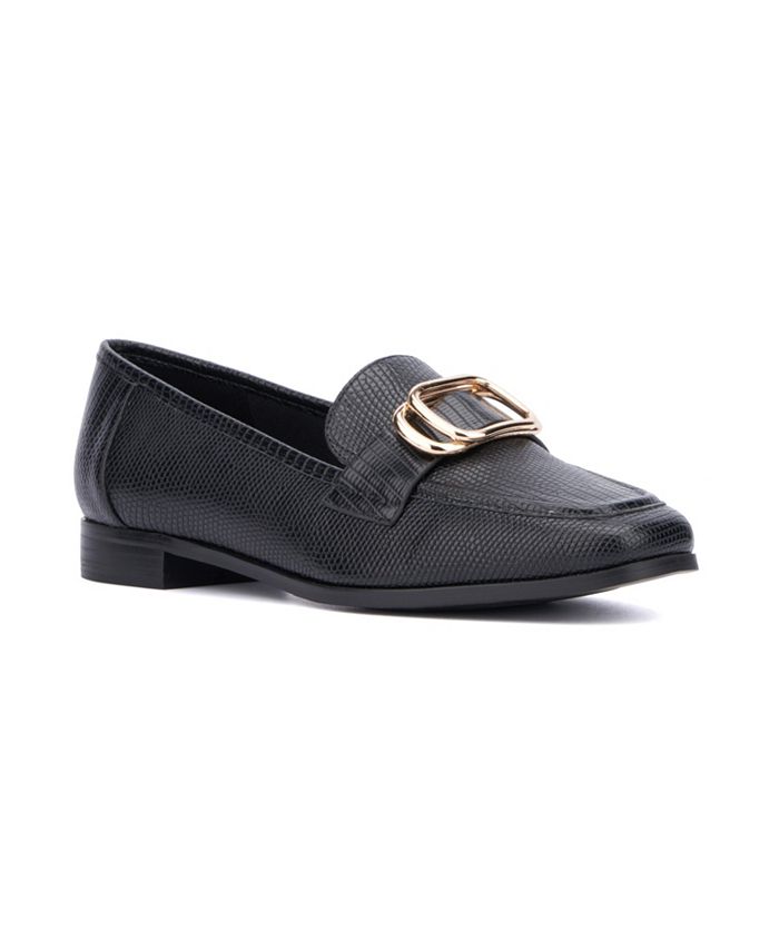 New York & Company Women's Ramira- Slip-On Metal Accent Loafers - Macy's