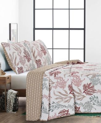 Shop Videri Home Holiday Coast Reversible 3 Piece Quilt Set Collection In Green,red