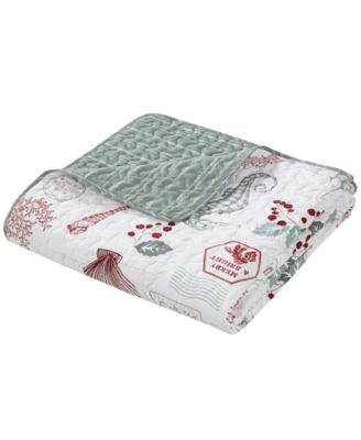 CLOSEOUT! Holiday Writing Reversible 3-Piece Quilt Set, Full/Queen