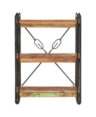 3-Tier Bookcase 23.6"x11.8"x31.5" Solid Reclaimed Wood