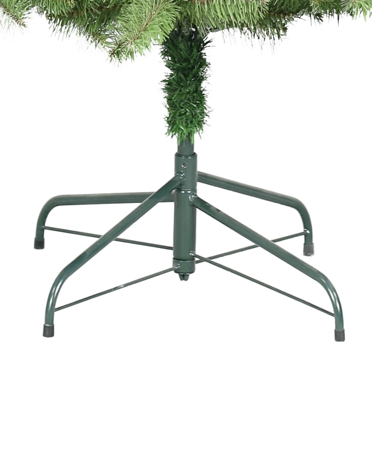 Puleo 9' Pre-lit Slim Flocked Artificial Utah Fir Tree In Green