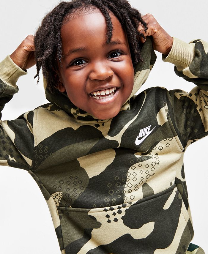Nike Little Boys Sportswear Club Camo Pullover Hoodie - Macy's