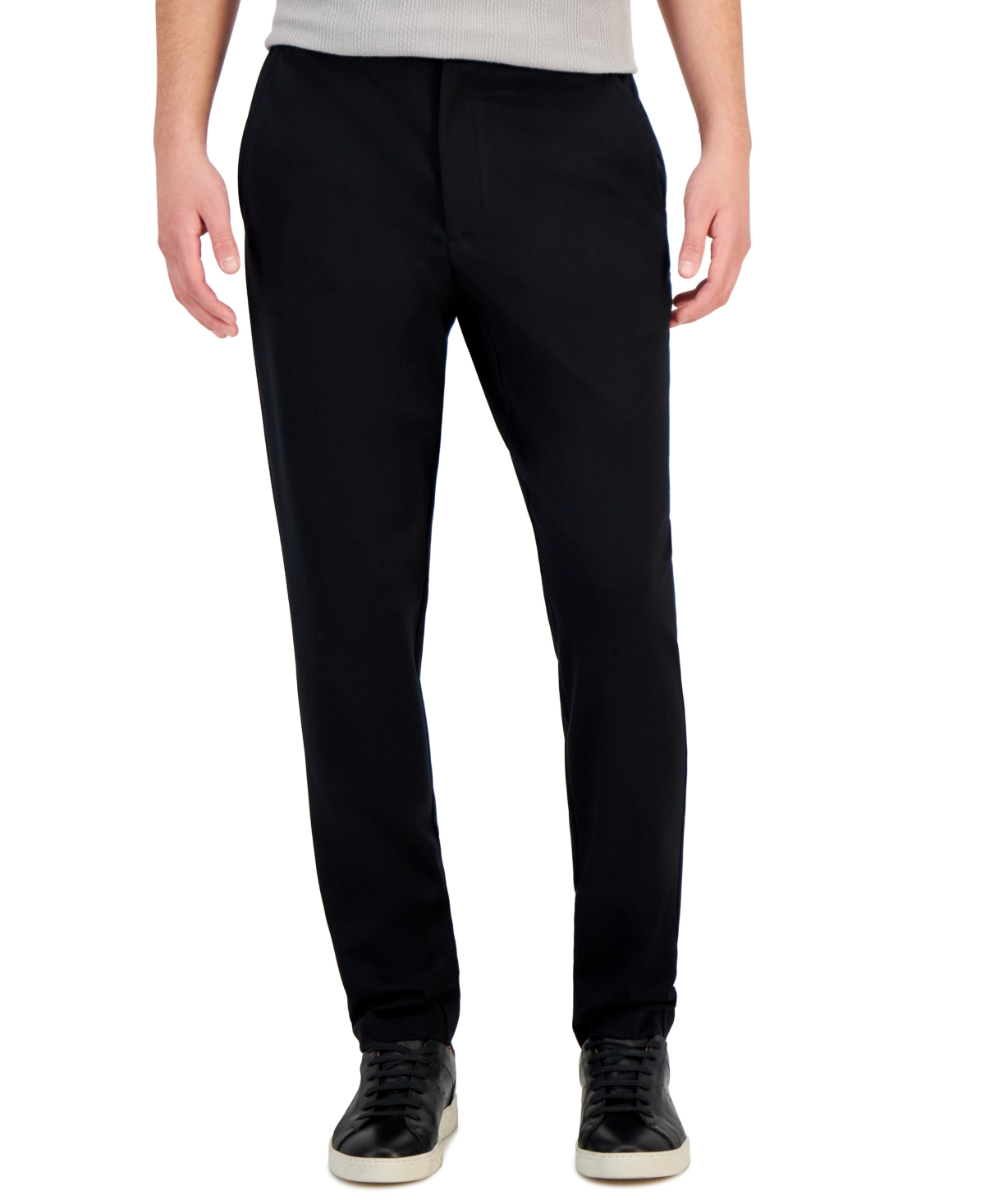 Alfani Men's Modern Knit Suit Pants, Created For Macy's In Deep Black