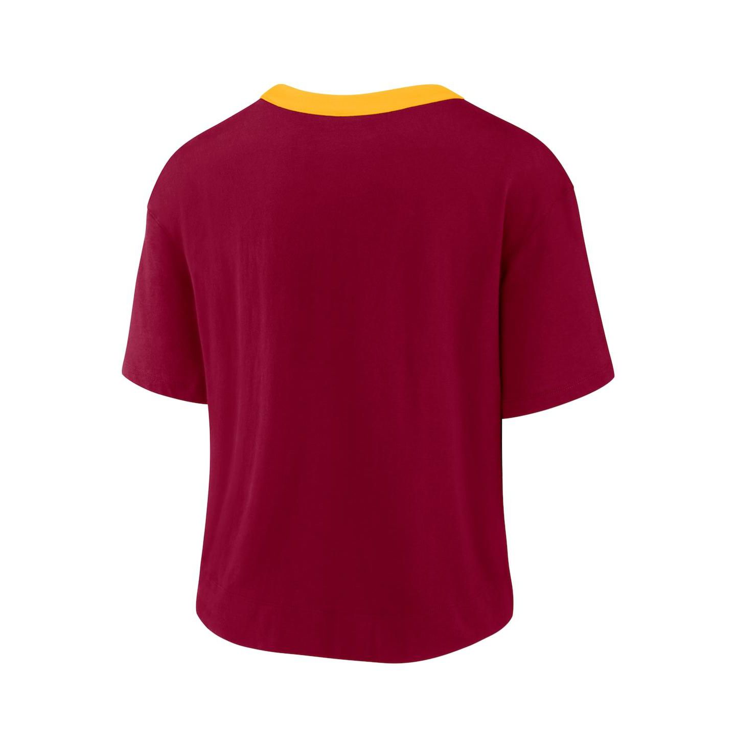 Женский топ Nike Burgundy Washington Commanders High Hip Fashion Cropped — фото 4