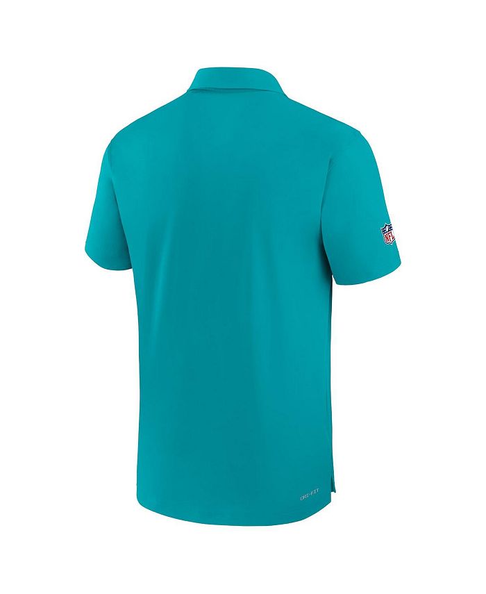 Nike Men's Aqua Miami Dolphins Sideline Coaches Performance Polo Shirt ...