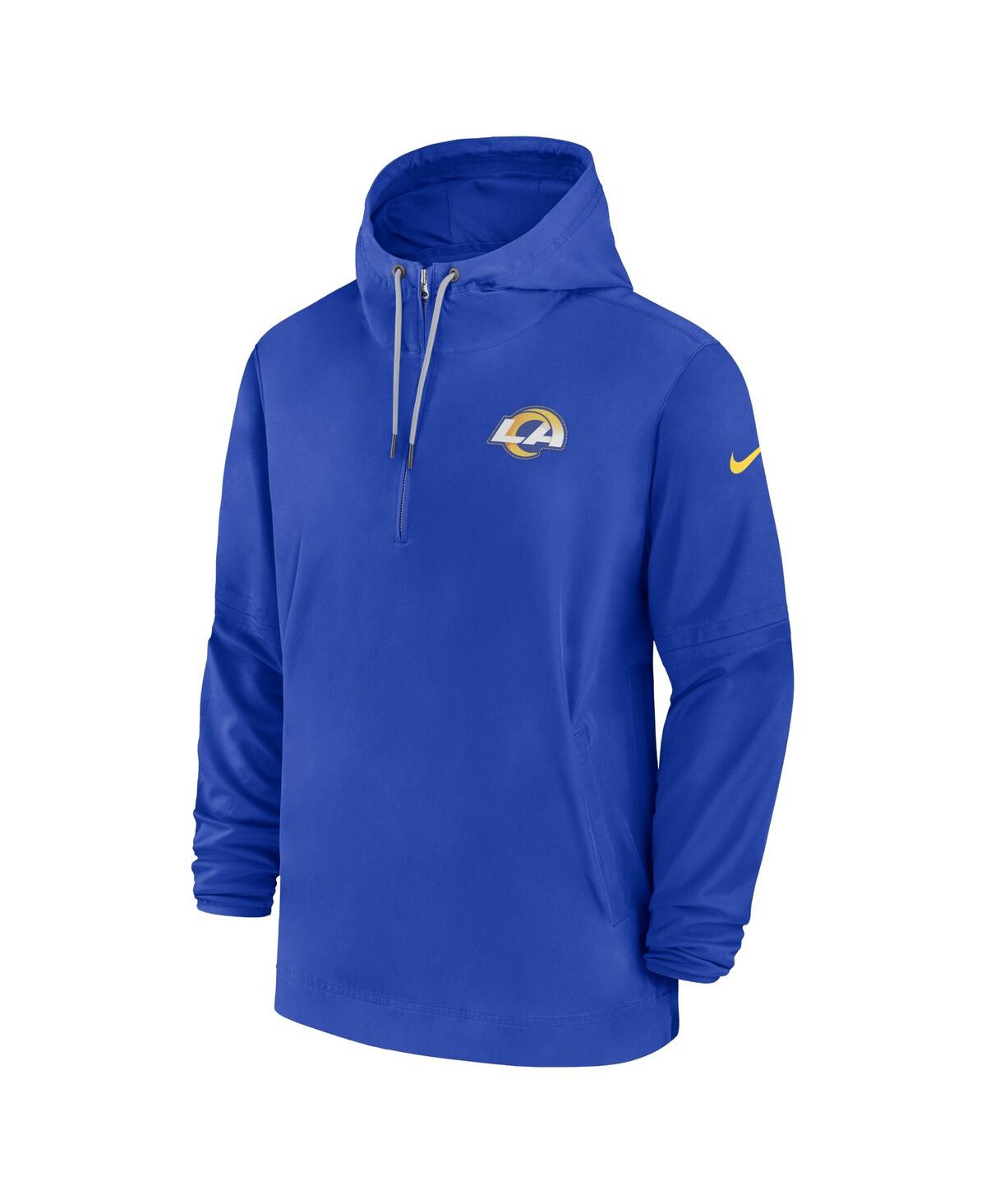 Men's NikeLos Angeles Rams Sideline Quarter-Zip Hoodie - Royal