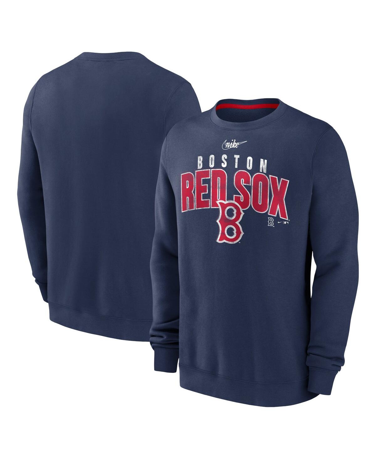 Nike Men's  Navy Boston Red Sox Cooperstown Collection Team Shout Out Pullover Sweatshirt