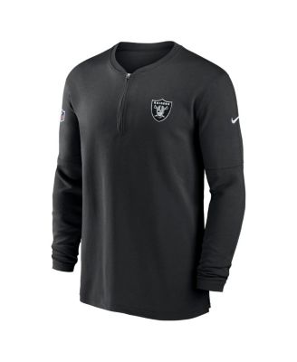 Men's Black Las Vegas Raiders 2023 Sideline Performance Long Sleeve Quarter-Zip Top