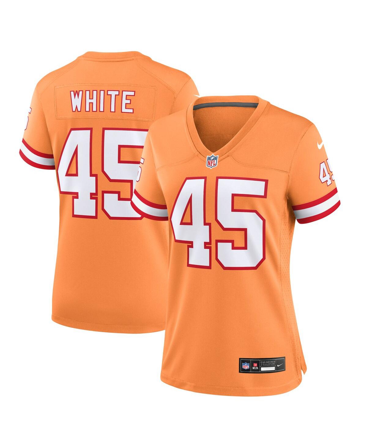 Women's Nike Devin WhiteTampa Bay Buccaneers Throwback Game Jersey - Orange