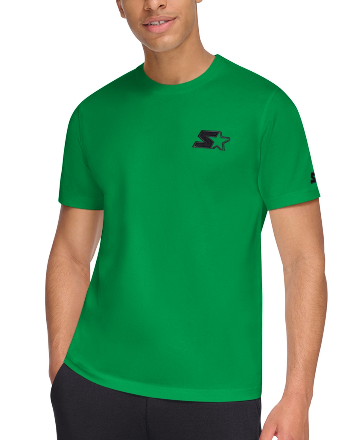 Starter Men's Classic-fit Embroidered Logo Graphic T-shirt In Green