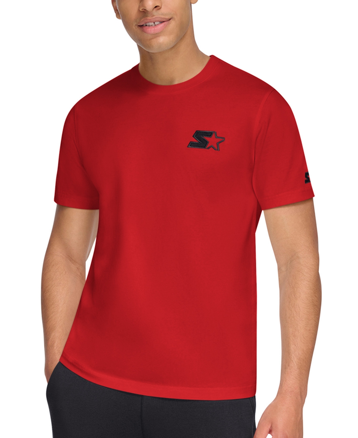 Starter Men's Classic-fit Embroidered Logo Graphic T-shirt In Red